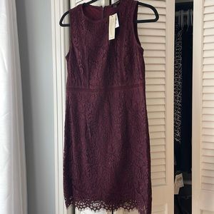 Banana Republic Factory NWT burgundy lace dress size 6P